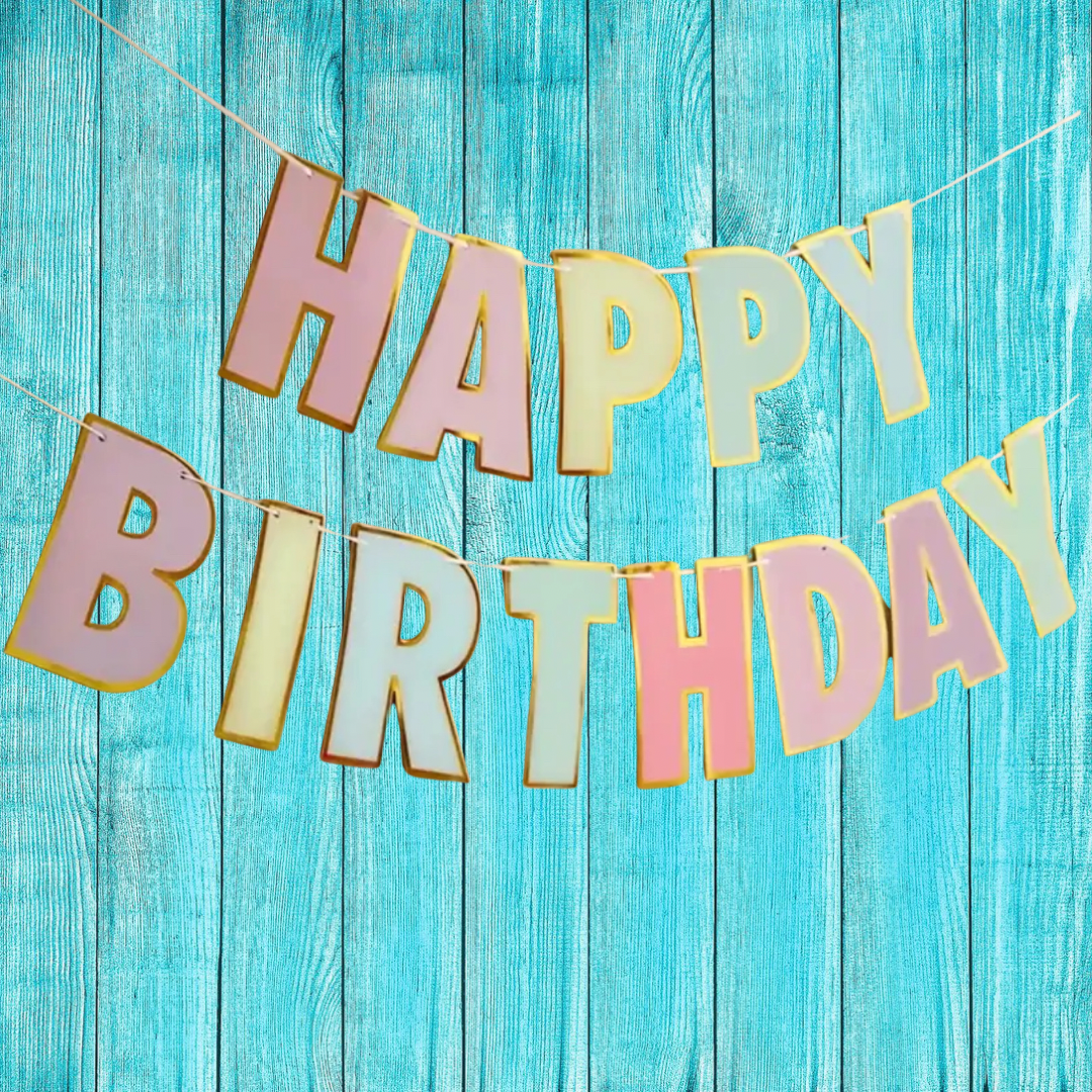 Pastel Birthday Banner